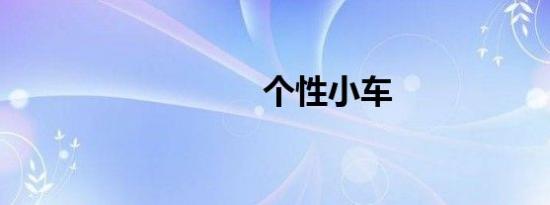 个性小车