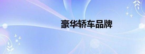 豪华轿车品牌