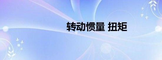转动惯量 扭矩
