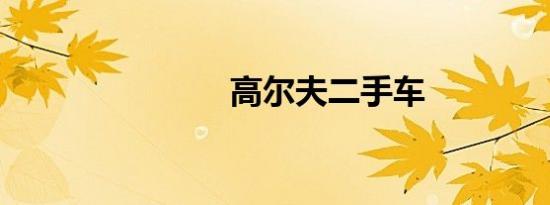高尔夫二手车