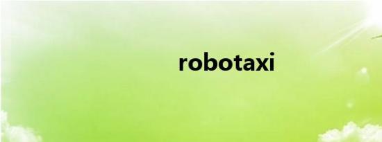robotaxi