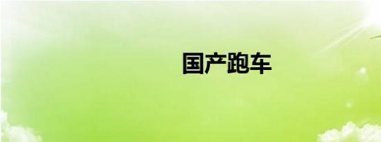 国产跑车