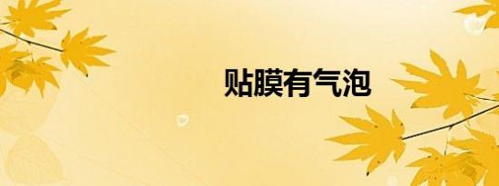贴膜有气泡