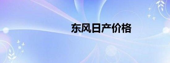 东风日产价格