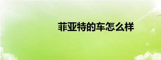 菲亚特的车怎么样