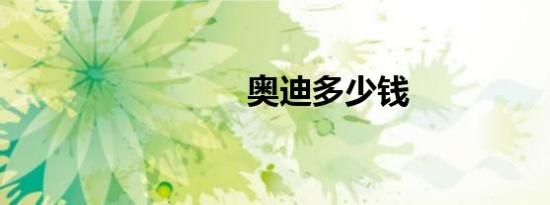 奥迪多少钱