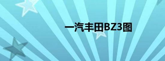 一汽丰田BZ3图