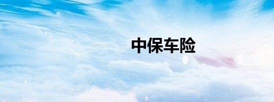 中保车险