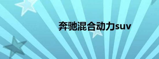 奔驰混合动力suv