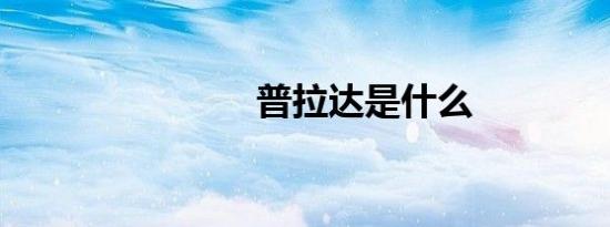 普拉达是什么