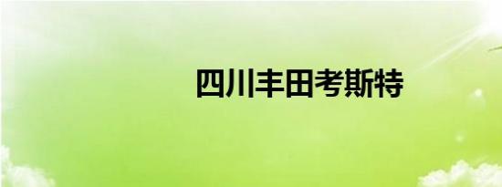 四川丰田考斯特