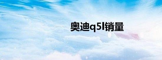 奥迪q5l销量